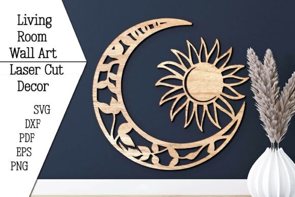 Download Sun and Moon Wall Art Laser Cut. - Moon wall art Collection
