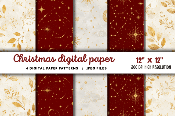 Download Christmas Digital Paper Graphics - Christmas digital paper Collection