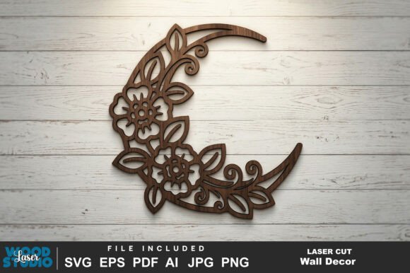 Download Moon Wall Art Laser Cut SVG - Moon wall art Collection