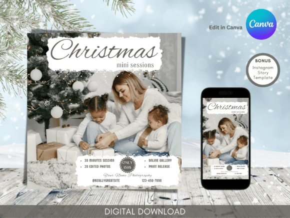 Download Christmas Mini Session Template Canva - Christmas mini session template Collection
