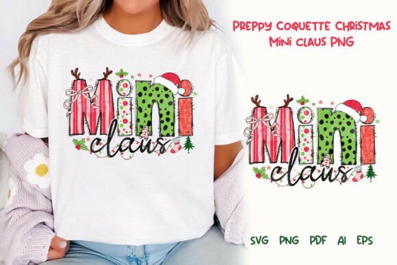 Download Preppy Coquette Christmas Mini Claus PNG - Christmas mini Collection