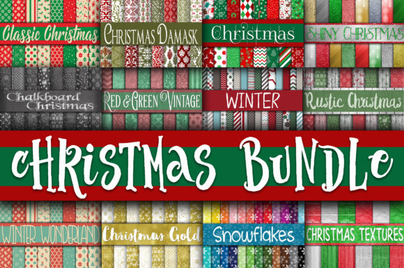 Download Christmas Digital Paper Bundle - Christmas digital paper Collection