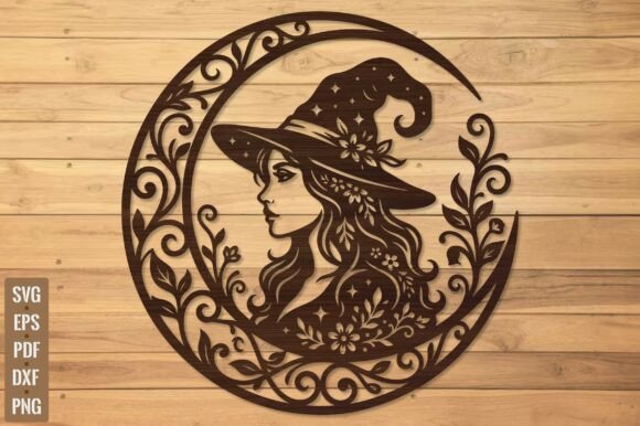 Download Forest Witch Moon Wall Art SVG - Moon wall art Collection