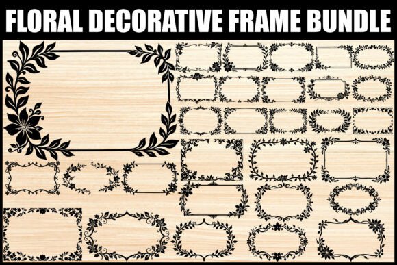 Download Floral Decorative Frame SVG Bundle - Decorative frame Collection