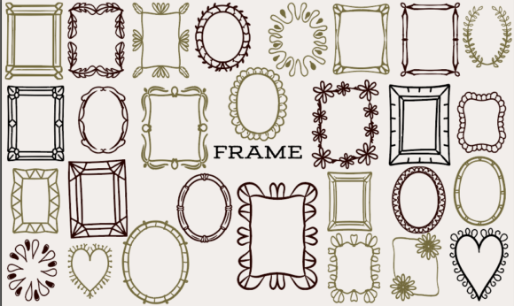 Download Hand Drawn Decorative Frame Clipart SVG - Decorative frame Collection