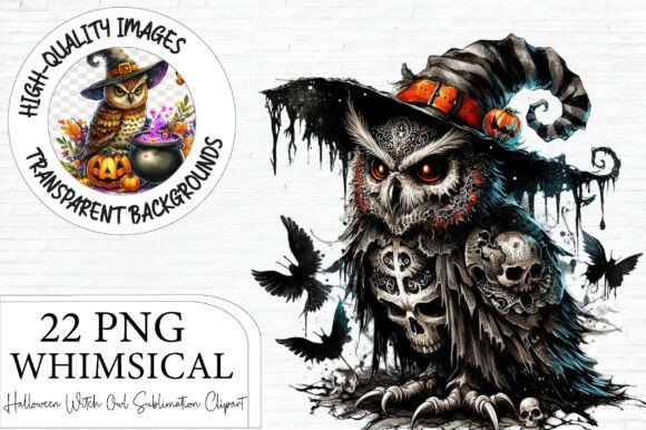 Download Halloween Witch Owl Sublimation Clipart - Premium Bundle