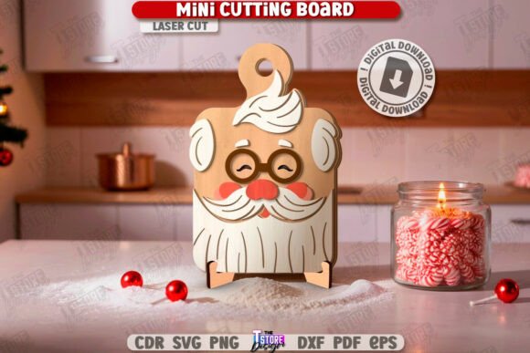 Download Christmas Mini Cutting Board Laser Cut - Christmas mini Collection