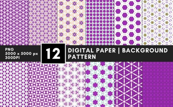 Download Purple Pattern Printable Digital Paper - Purple Collection